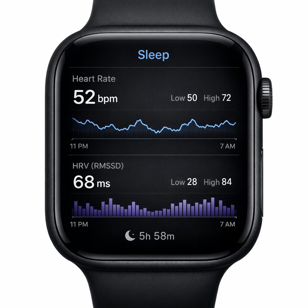 sleep tracker heart rate and HRV data during sleep