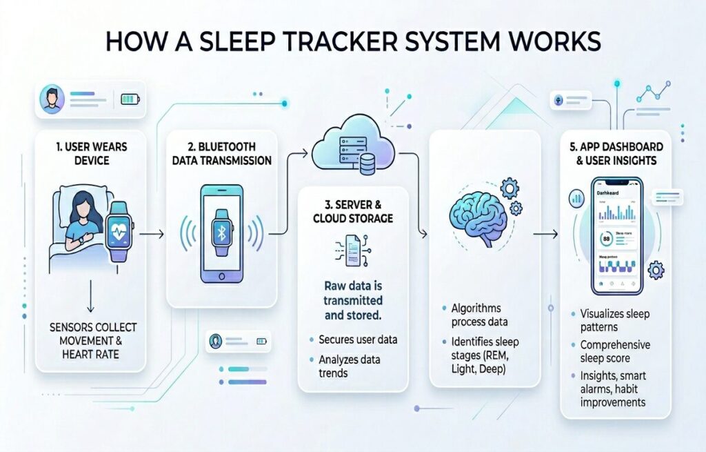 sleep tracker smart features data flow diagram
