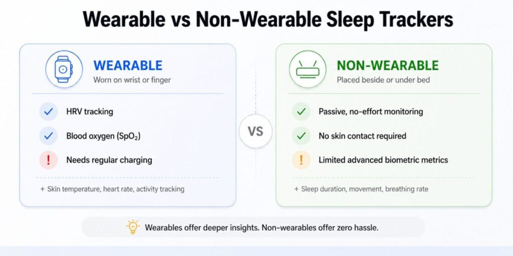 wearable vs non wearable sleep trackers comparison